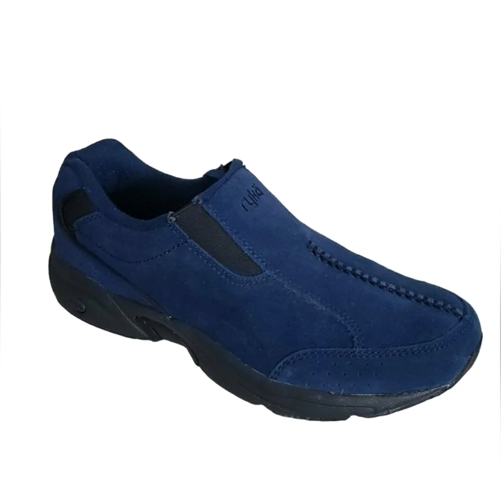 New RYKA Roamer 2 Blue Suede Walking Hiking Slipon Comfort Loafer Shoe Sz 8